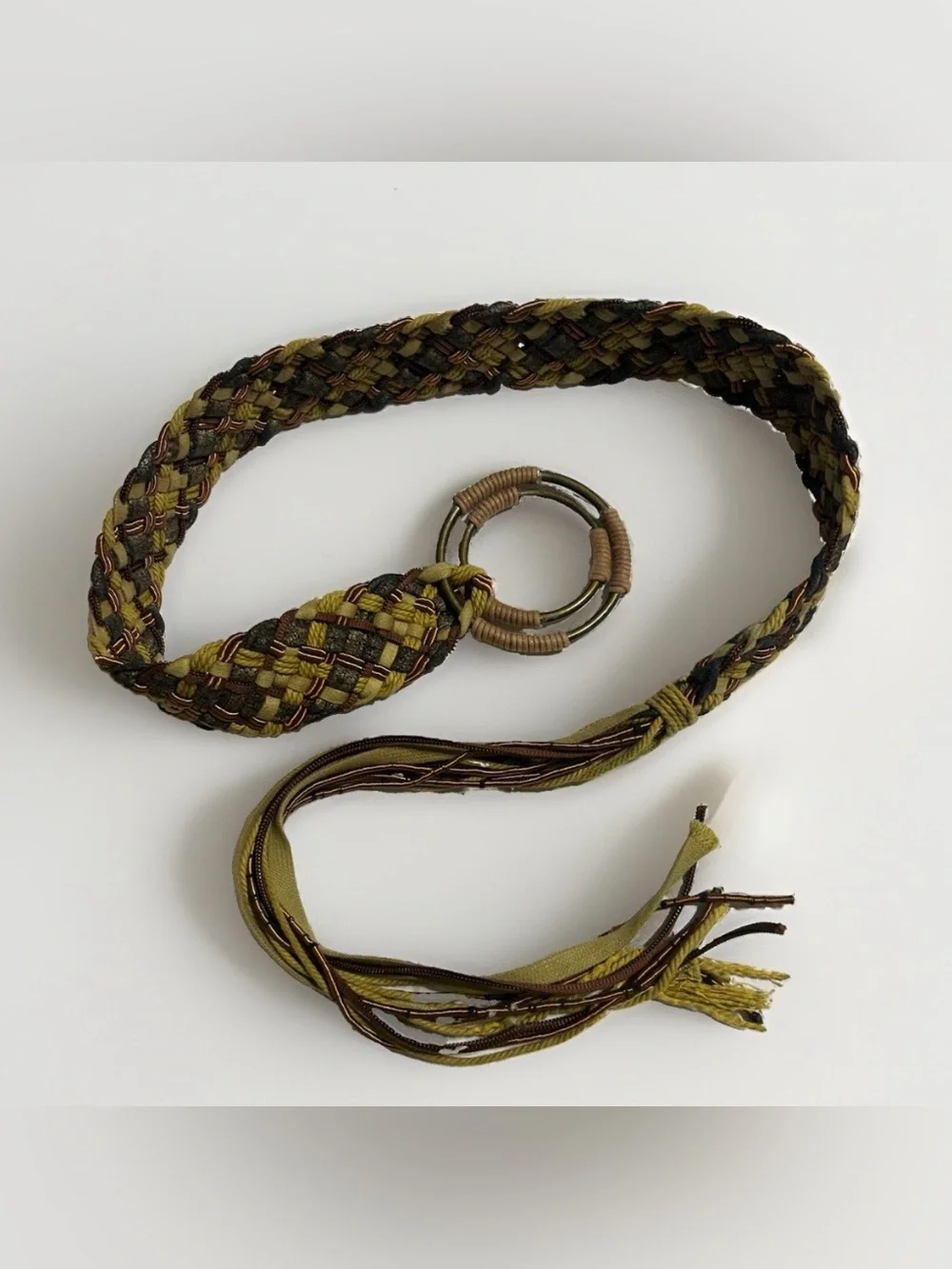 Vintage Statement Belts Woven Braided Leather Textile Choice